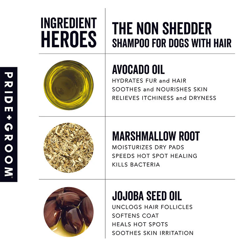 Pride + Groom THE NON SHEDDER Dog Shampoo — Hydrating, Detangling, Hypoallergenic Formula - Image 5
